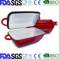 Combo Cooker Enamel Cast Iron Baking Dish with Double Use Lid as Grill